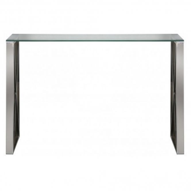 Stainless Steel & Glass Console Table | Console Tables For Glass And Stainless Steel Console Tables (View 18 of 20)