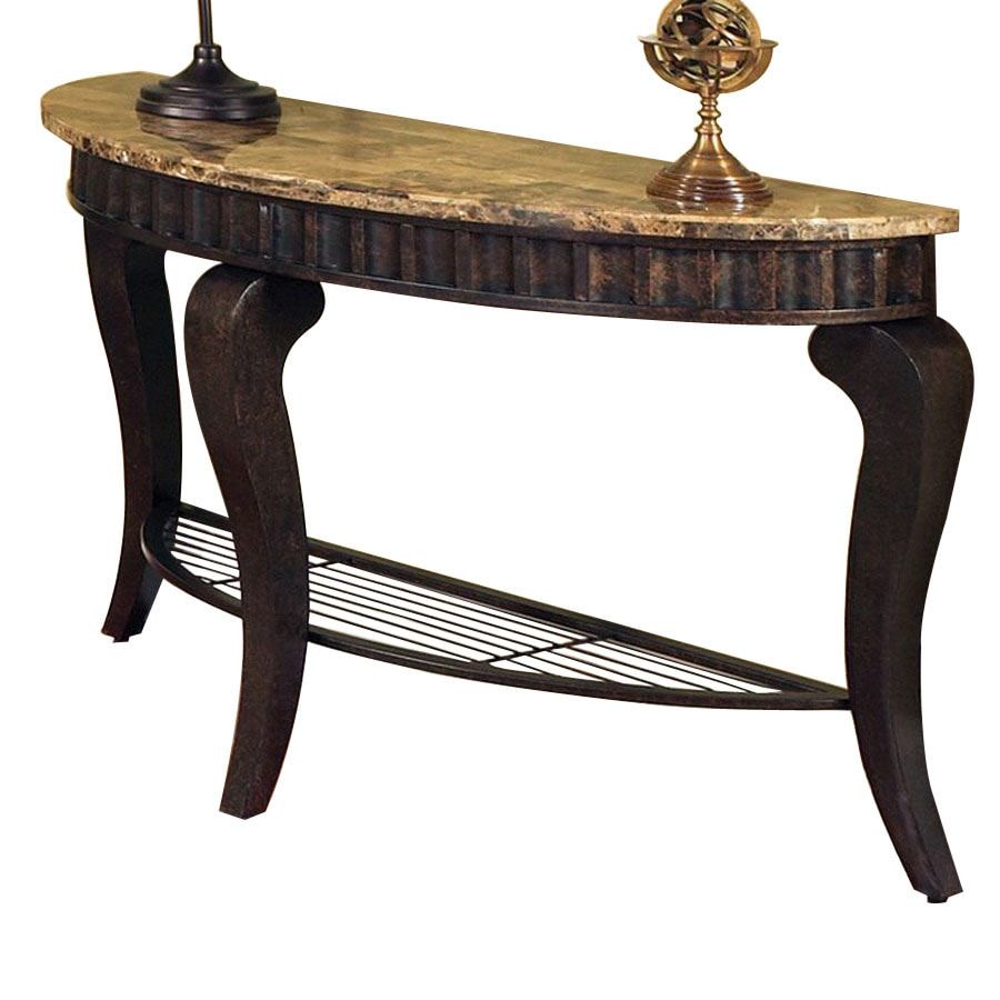 Steve Silver Company Hamlyn Metal Half Round Console And Within Barnside Round Console Tables (View 3 of 20)