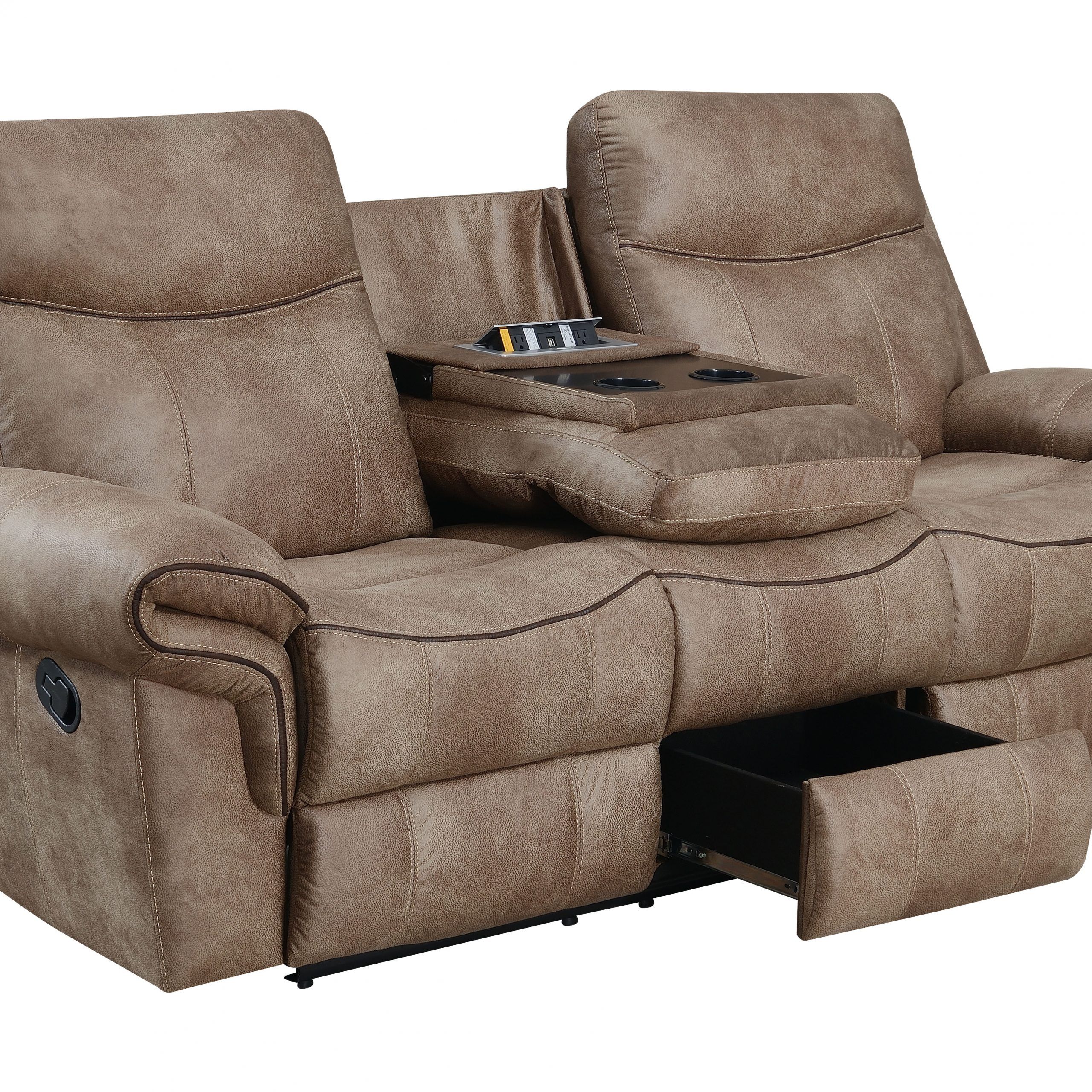 Steve Silver Nh850s Nashville Cocoa Reclining Sofa With Within Cocoa Console Tables (Photo 16 of 20)