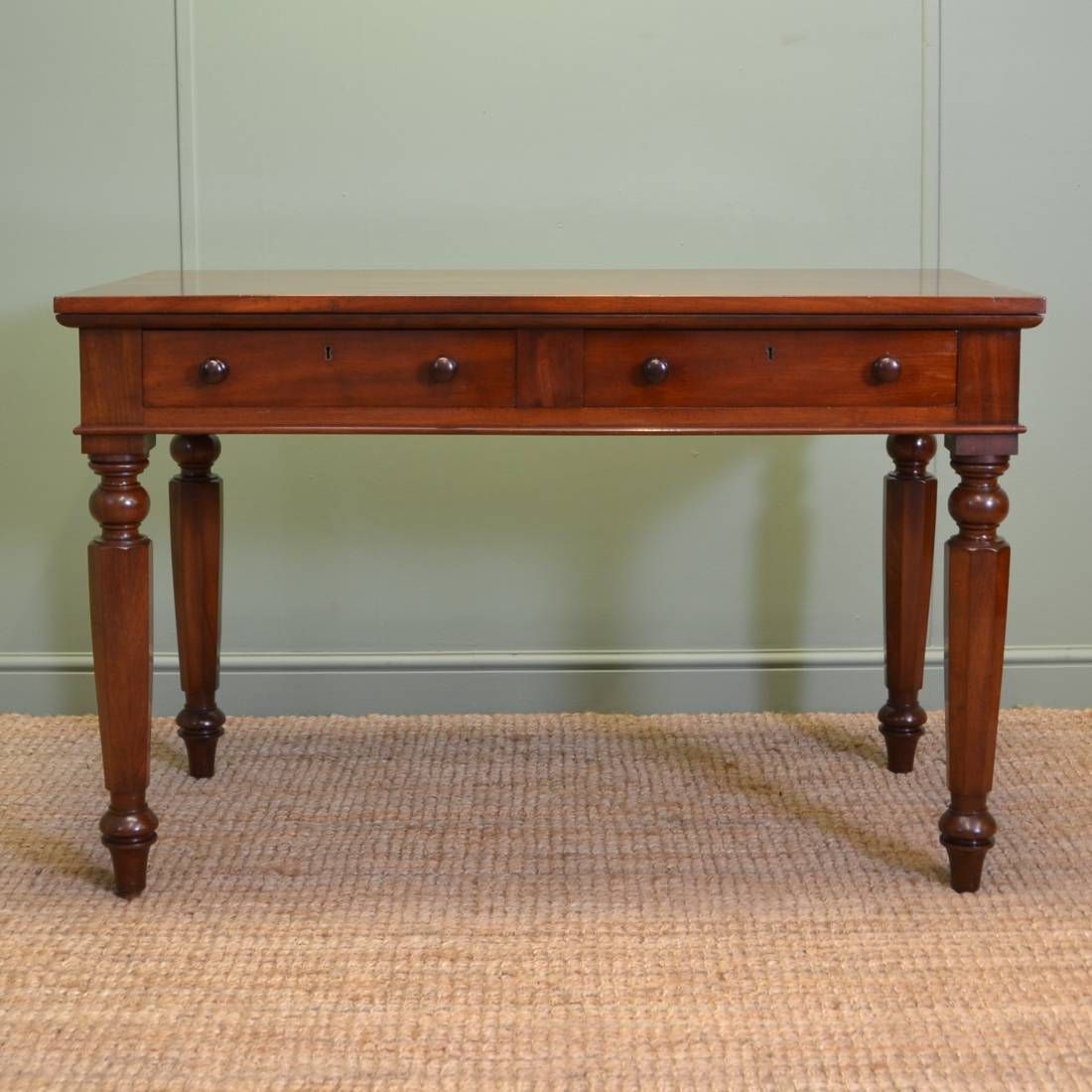 Stunning Quality William Iv Mahogany Antique Writing Regarding Vintage Coal Console Tables (Photo 10 of 20)