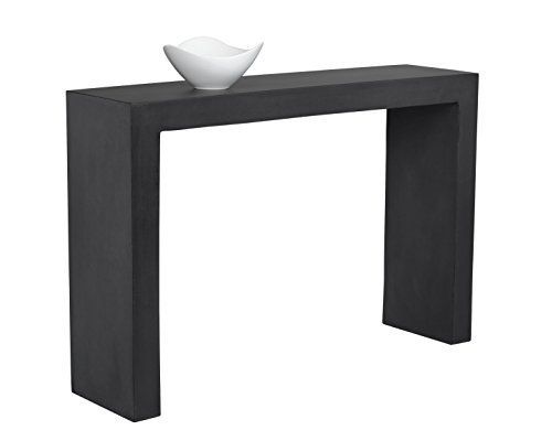 Sunpan Modern 100919 Axle Console Table, Black | Console Throughout Modern Concrete Console Tables (View 19 of 20)