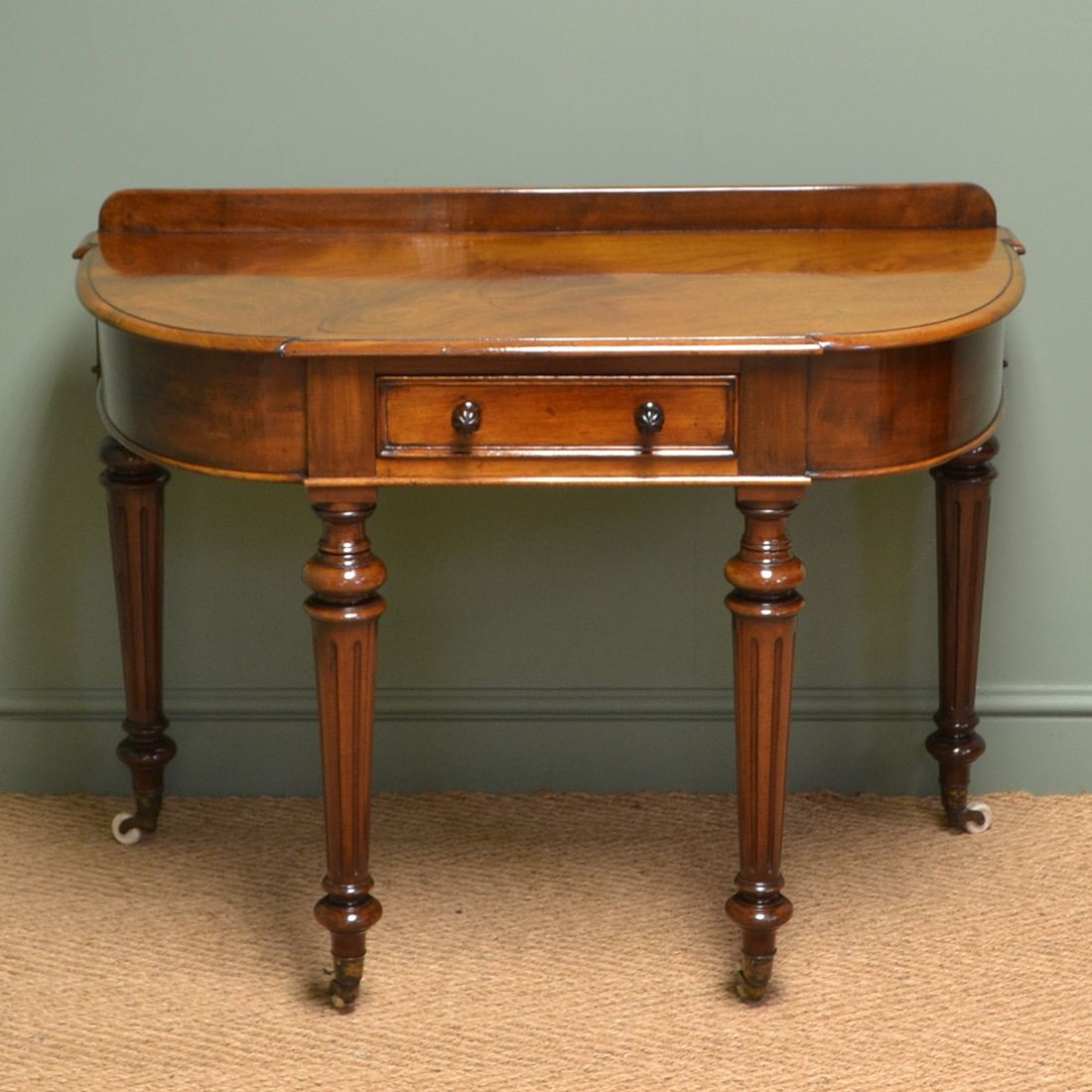 Superb Quality Figured Mahogany Antique Victorian Side Intended For Vintage Coal Console Tables (Photo 7 of 20)