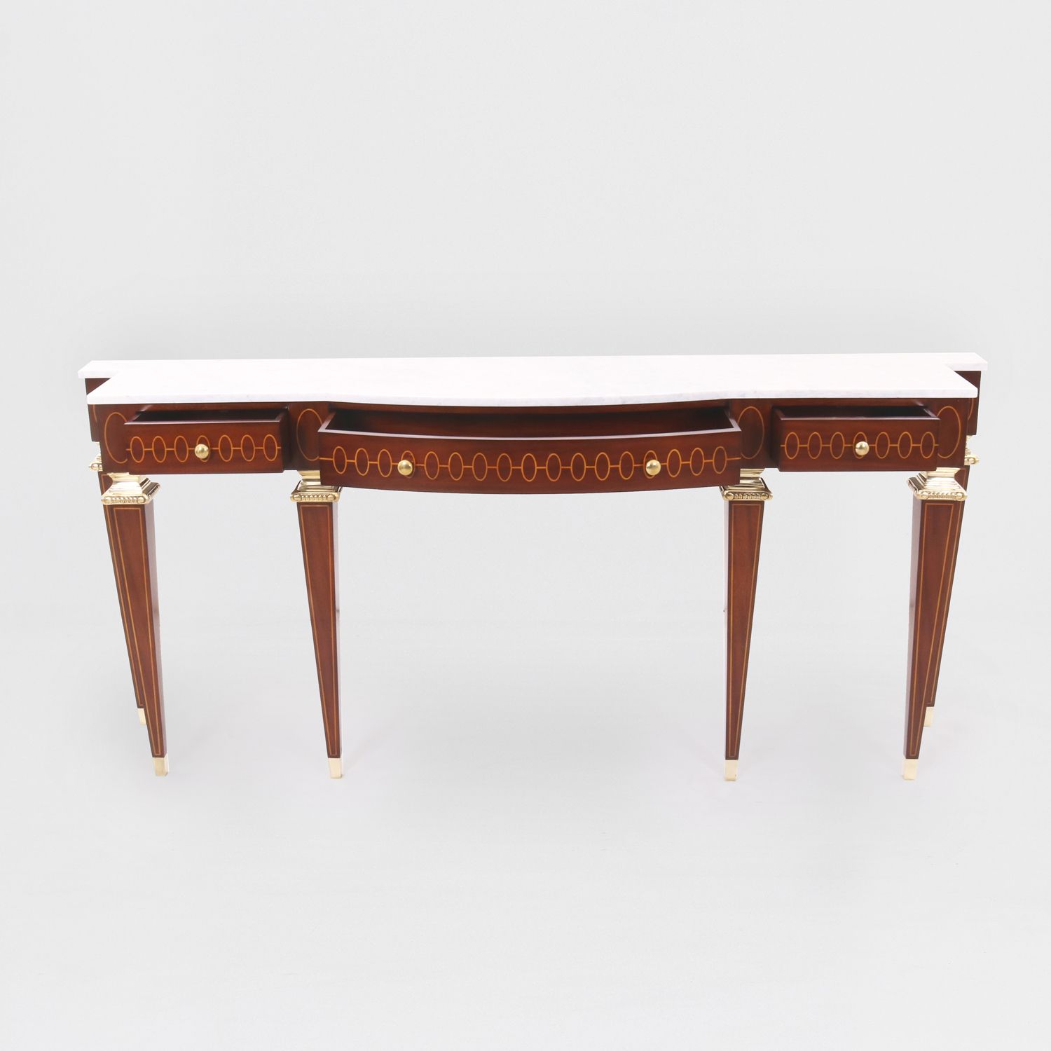 Table Console, Em + White Marble | Jansen Furniture Intended For White Stone Console Tables (View 11 of 20)