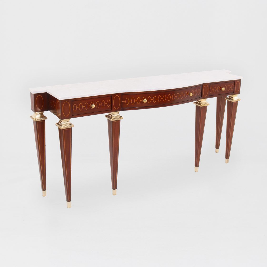 Table Console, Em + White Marble | Jansen Furniture Throughout White Stone Console Tables (View 13 of 20)