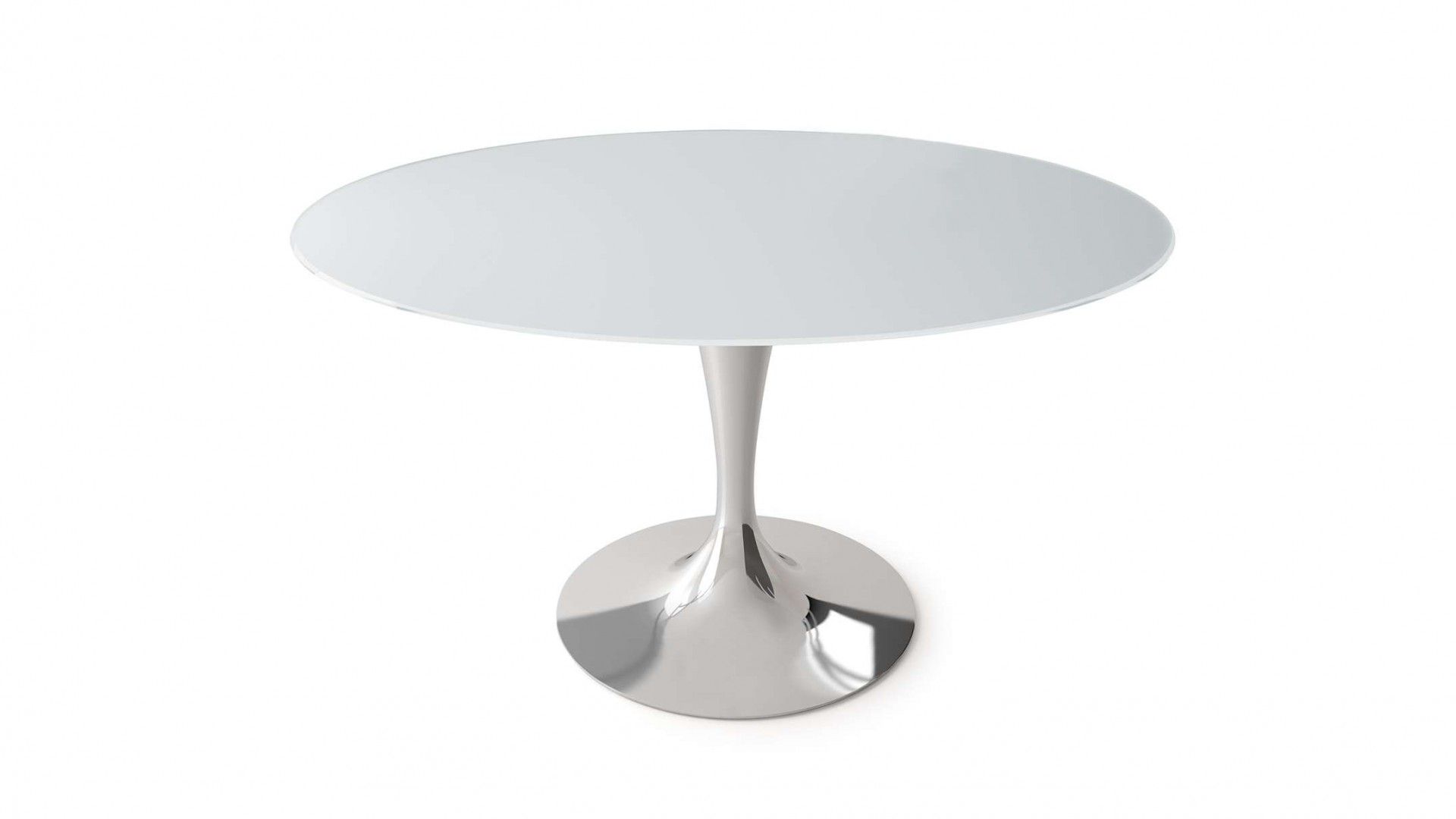 Table Sovet Flute Round Polished Chrome | Dexhom Throughout Polished Chrome Round Console Tables (View 9 of 20)