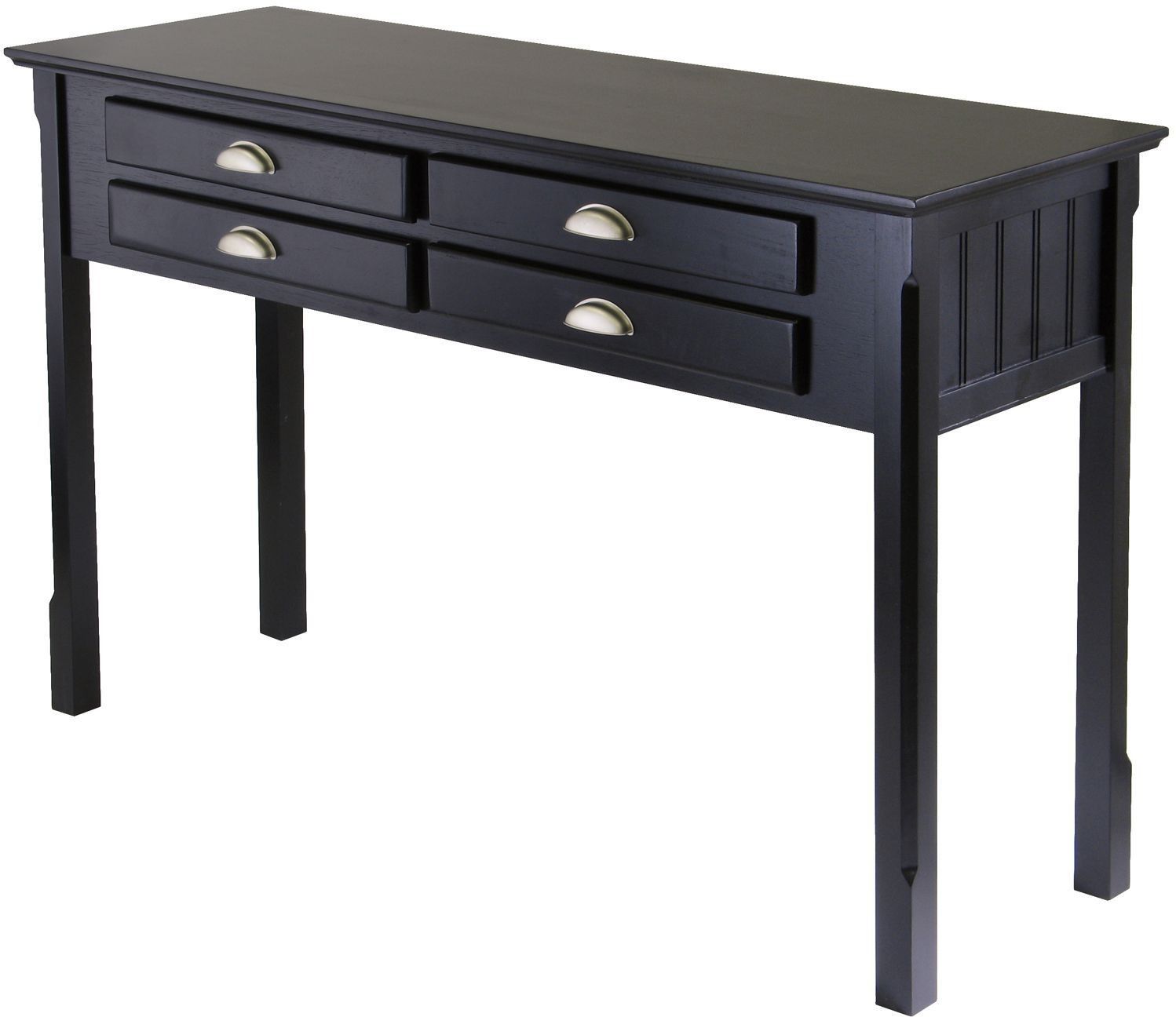 Timber Black Hall/console Table From Winsomewood | Coleman Regarding Aged Black Console Tables (View 4 of 20)