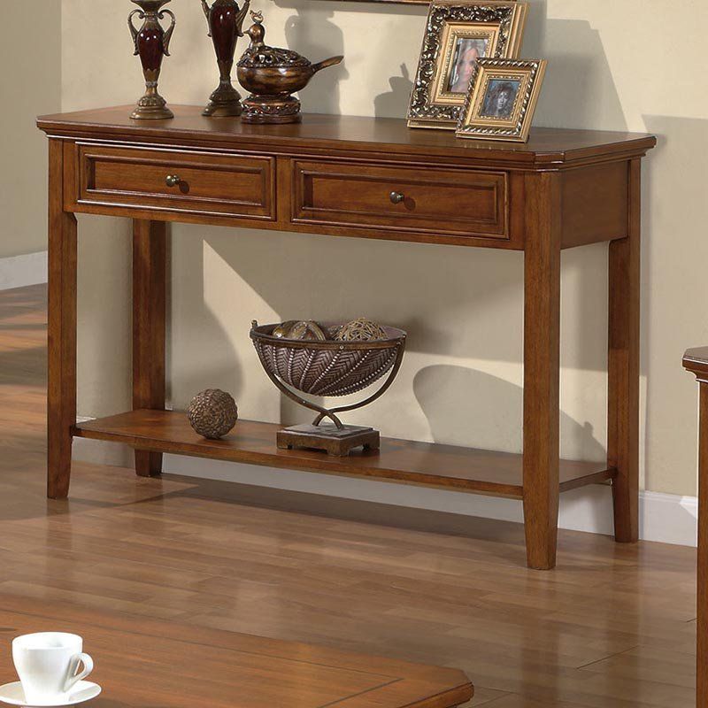Topaz 2 Drawer Sofa Table | Www.hayneedle | Home Decor Intended For 2 Drawer Oval Console Tables (Photo 15 of 20)
