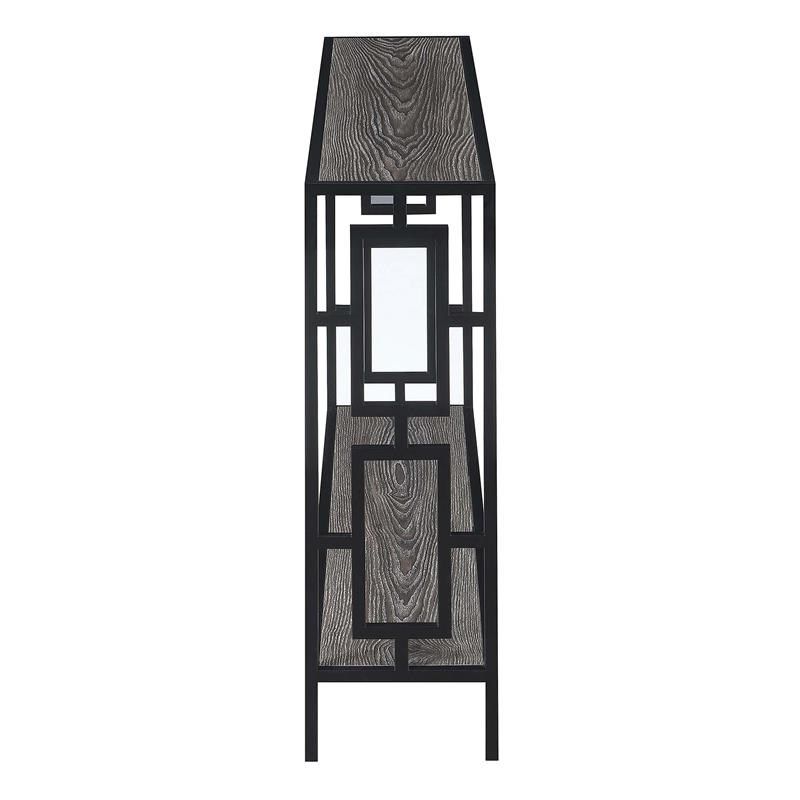 Town Square Black Metal Frame Console Table In Weathered Regarding Square Console Tables (Photo 18 of 20)