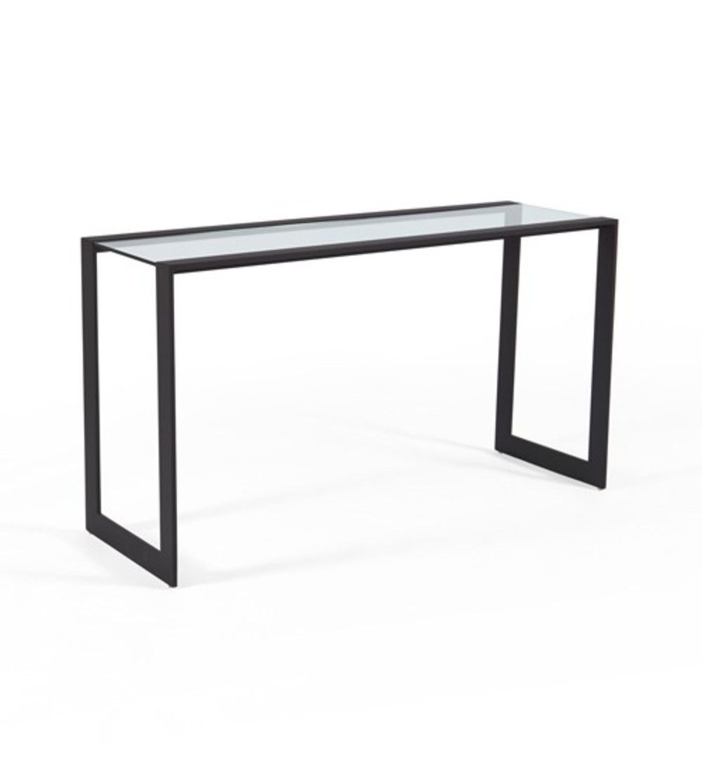 Transit Console Table With Clear Glassjohnston Casuals Inside Clear Console Tables (View 14 of 20)