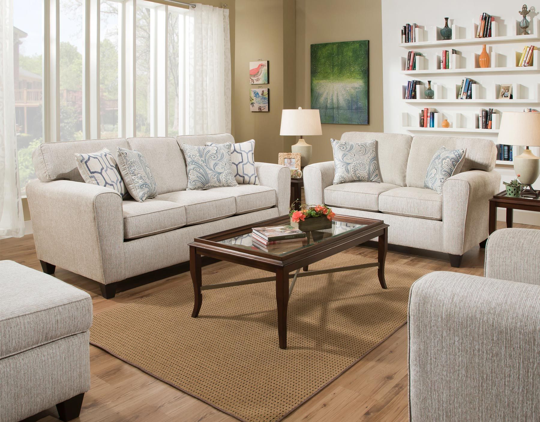 Uptown Ecru Sofa And Loveseat Inside Ecru And Otter Console Tables (View 12 of 20)