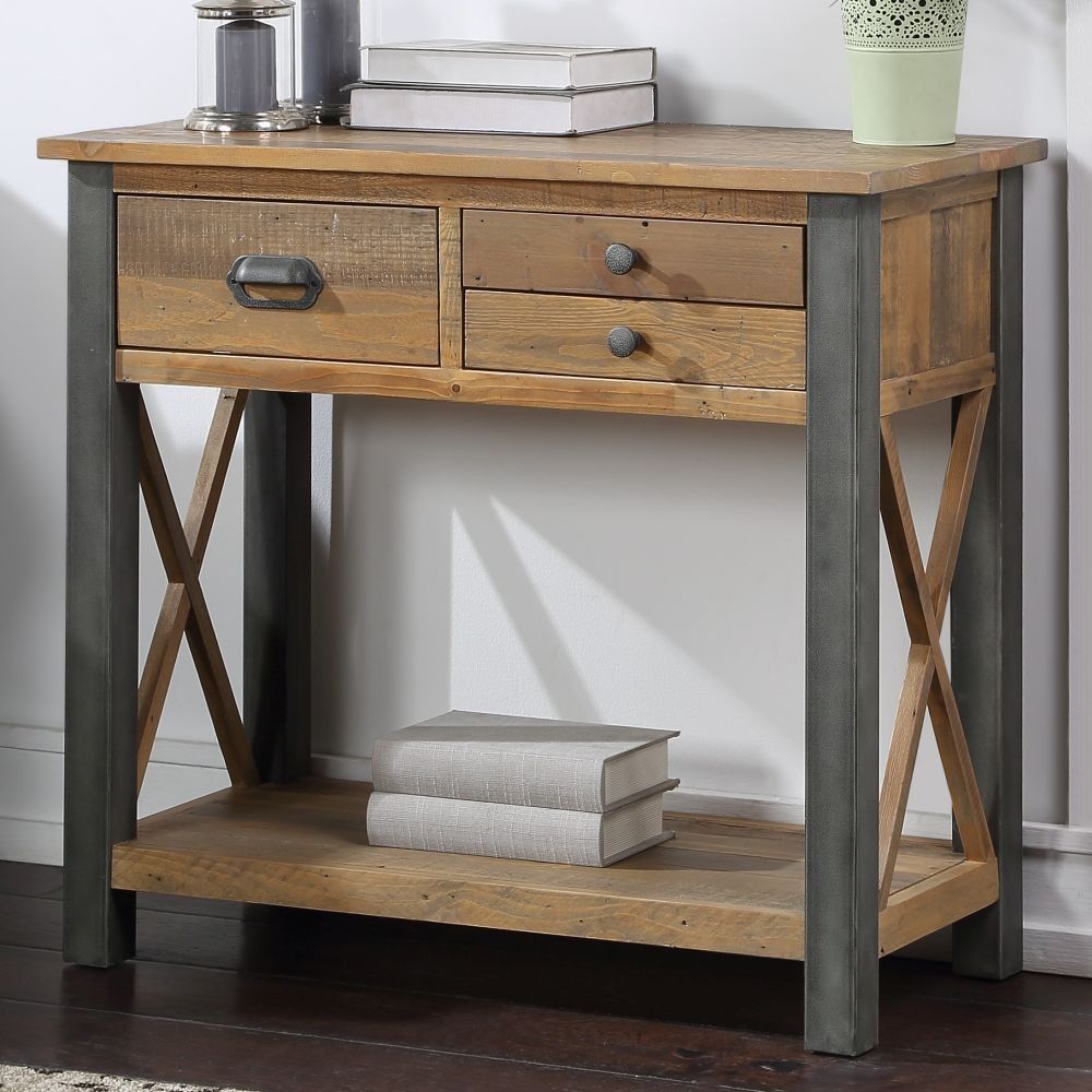 Urban Elegance Reclaimed Small Console Table – Buy Now With Regard To Reclaimed Wood Console Tables (Photo 1 of 20)