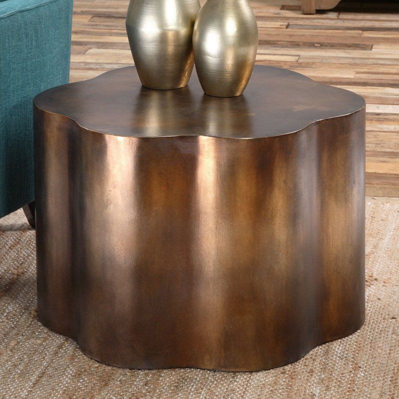 Uttermost Sameya Oxidized Copper Accent Table – 24445 Inside Oxidized Console Tables (Photo 20 of 20)