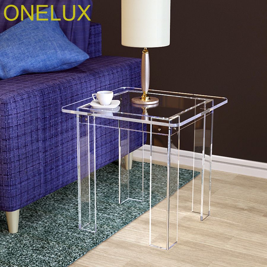 V Legs Acrylic Occasional Side Tea Table,lucite Small Sofa In Acrylic Console Tables (Photo 8 of 20)