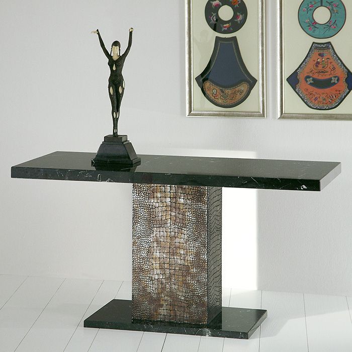 Valencia Black Granite Console Table – Robson Furniture Throughout Black Console Tables (View 2 of 20)