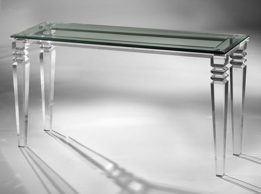 Venice Acrylic Console Table | Muniz Plastics Within Silver And Acrylic Console Tables (View 14 of 20)