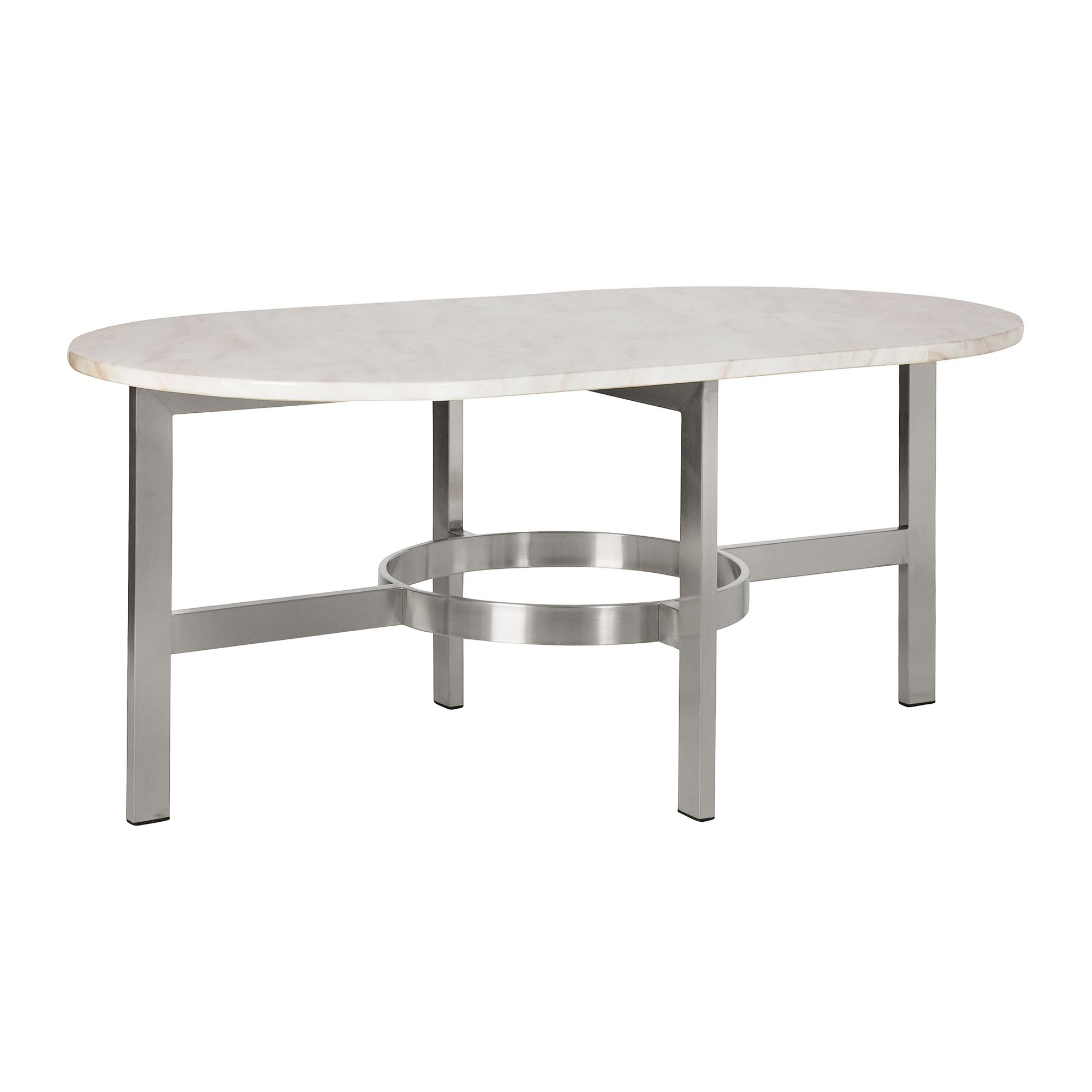 Versailles Marble Coffee Table In Polished Chrome For Polished Chrome Round Console Tables (Photo 2 of 20)
