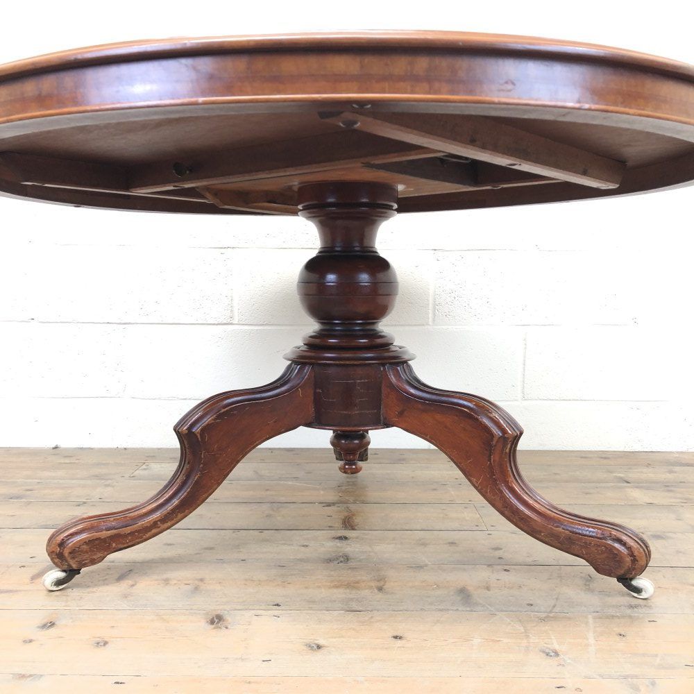 Victorian Mahogany Tilt Top Table (shaped Carved Tripod Inside Console Tables With Tripod Legs (Photo 1 of 20)
