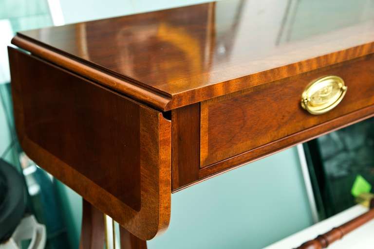 Vintage Baker Drop Leaf Sofa / Console Table At 1stdibs With Regard To Leaf Round Console Tables (View 17 of 20)