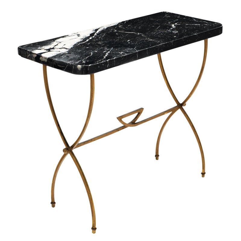 Vintage Black Marble Top Console Table In 2021 | Marble With Marble Console Tables (View 11 of 20)