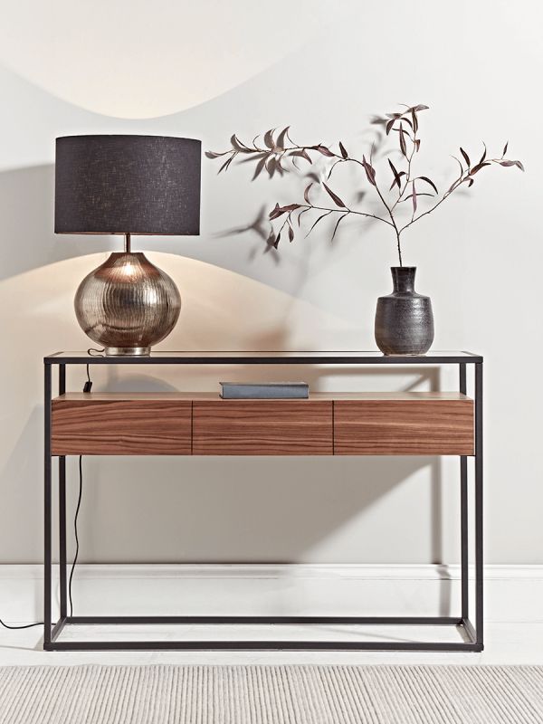 Walnut & Glass Console Table With Walnut Console Tables (Photo 16 of 20)