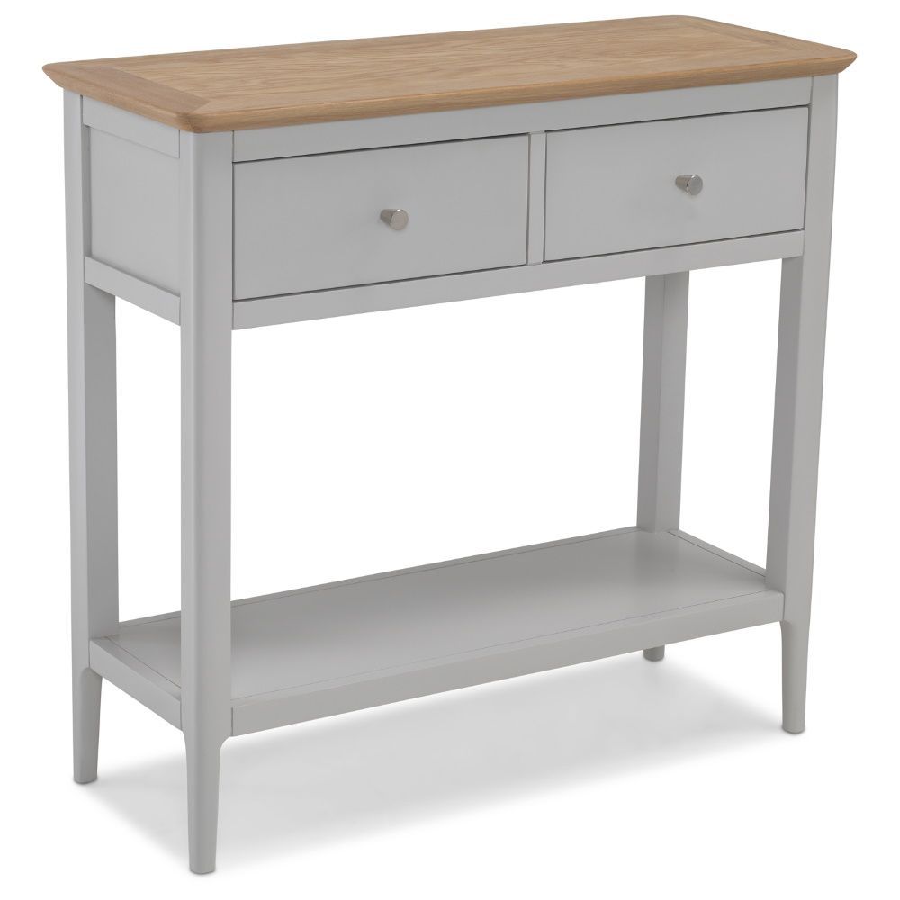 Waverley Grey 2 Drawer Console Table Pertaining To 2 Drawer Oval Console Tables (View 6 of 20)