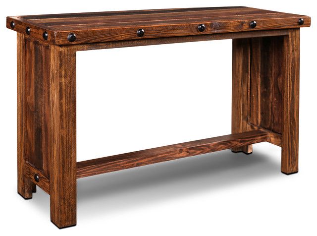 Westgate Solid Wood Rustic Brown Sofa Table/farmhouse With Brown Wood Console Tables (Photo 17 of 20)