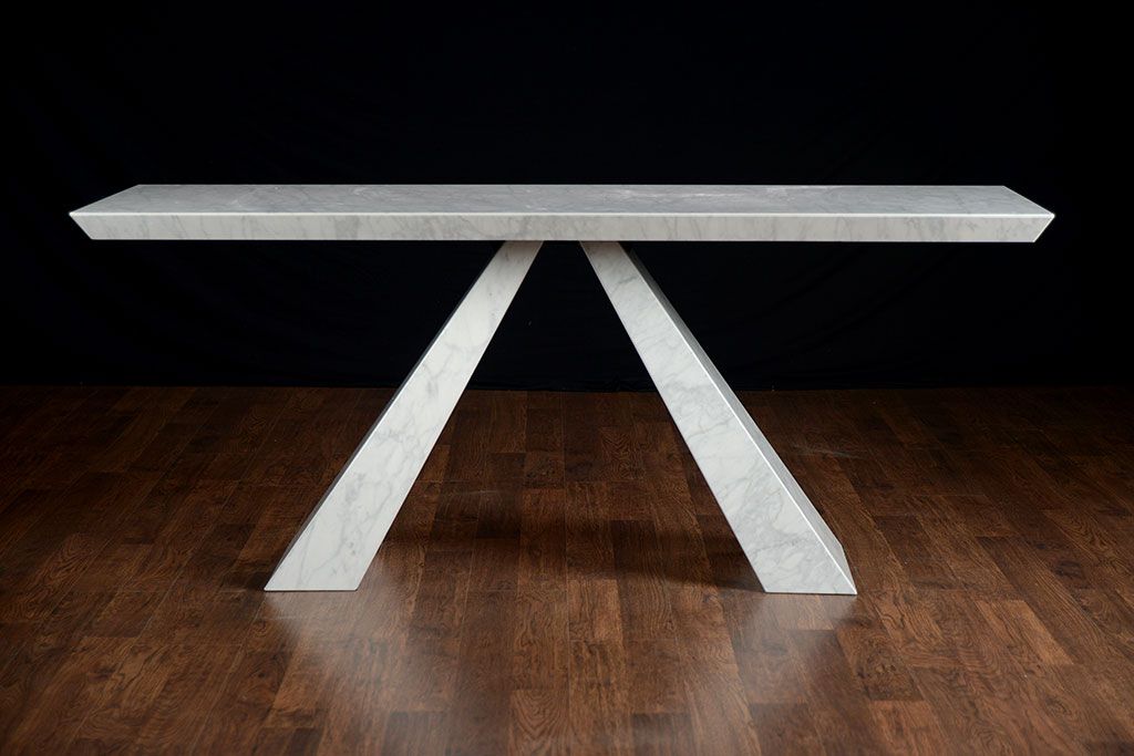 White Marble Console Table – Mecox Gardens Inside White Stone Console Tables (View 16 of 20)