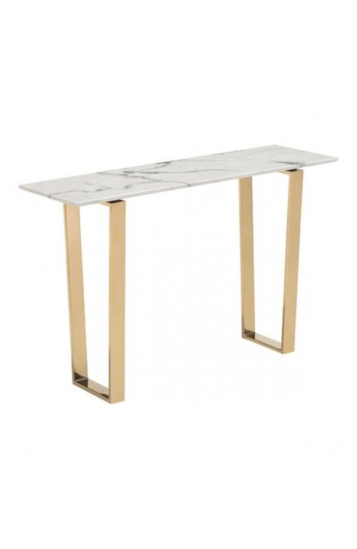 White Marble Gold Console Table | Modern Furniture Within White Marble Gold Metal Console Tables (Photo 3 of 20)