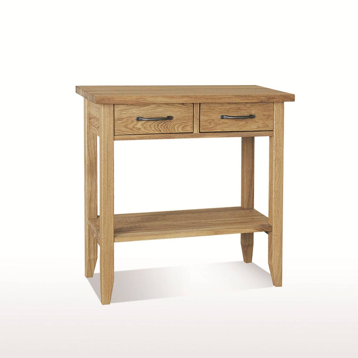 Windsor Dining Console Table 2 Drawers With Shelf In 2 Shelf Console Tables (Photo 13 of 20)