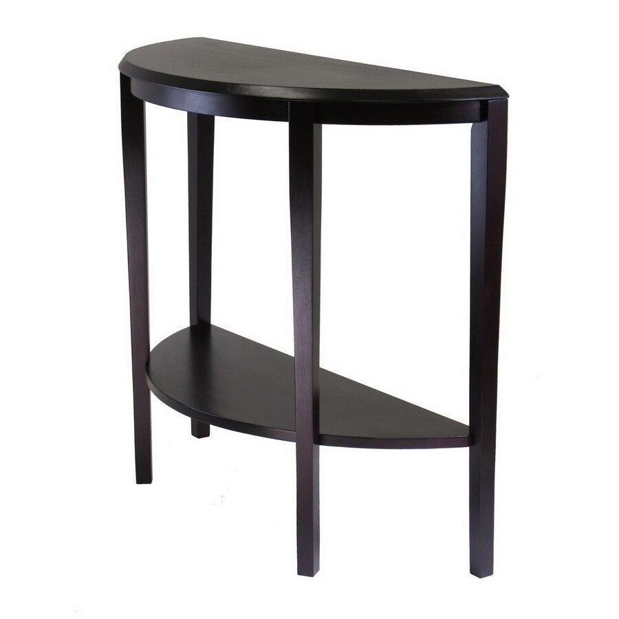 Winsome Wood Nadia Dark Espresso Half Round Console And Intended For Espresso Wood Storage Console Tables (Photo 14 of 20)