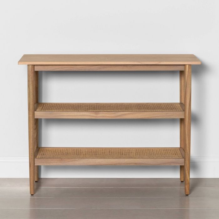 Wood & Cane Console Table Natural – Hearth & Hand™ With With Natural Seagrass Console Tables (View 11 of 20)