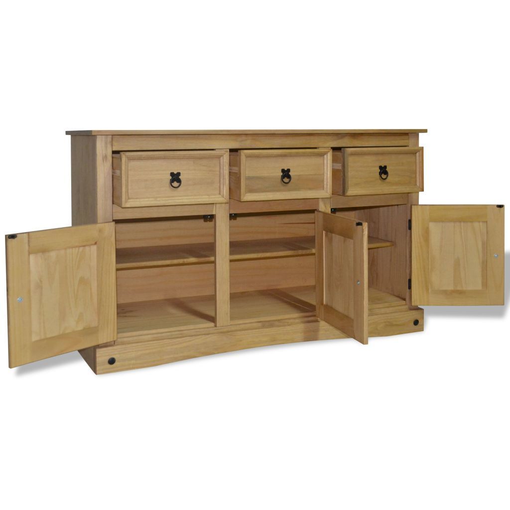 Wooden Cabinet Sideboard Hallway Console Table Drawers For Matte Black Console Tables (View 15 of 20)