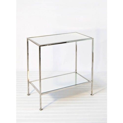 Worlds Away – Plano 2 Tier Rectangular Side Table In With Regard To Silver Leaf Rectangle Console Tables (View 19 of 20)
