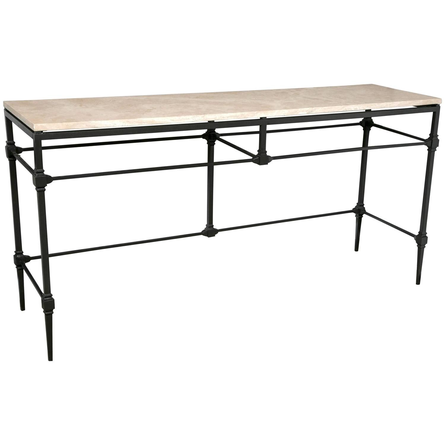 Wrought Iron Console/sofa Table For Sale At 1stdibs For Round Iron Console Tables (View 14 of 20)