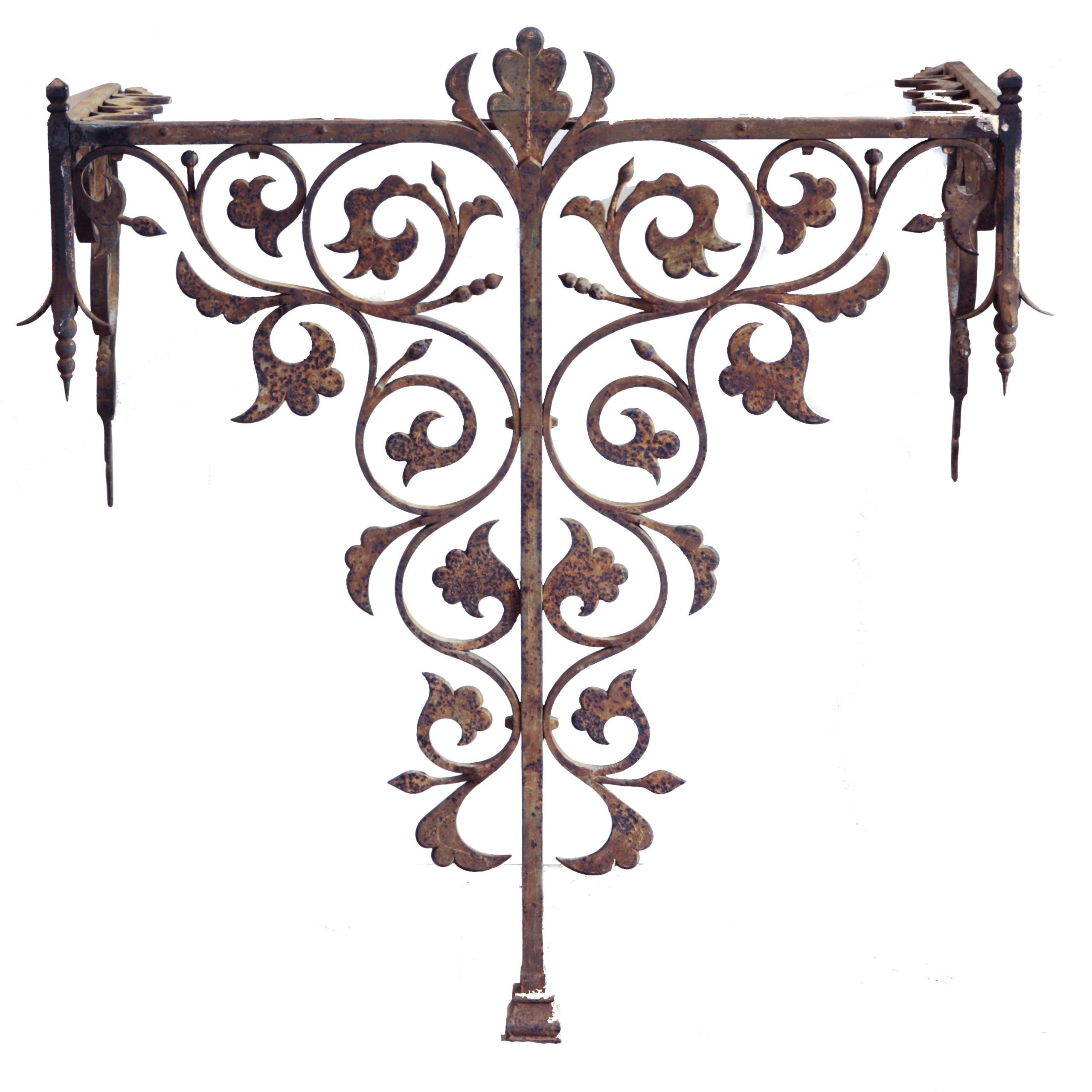 Wrought Iron Console Table 19th Century Antique Throughout Wrought Iron Console Tables (Photo 16 of 20)