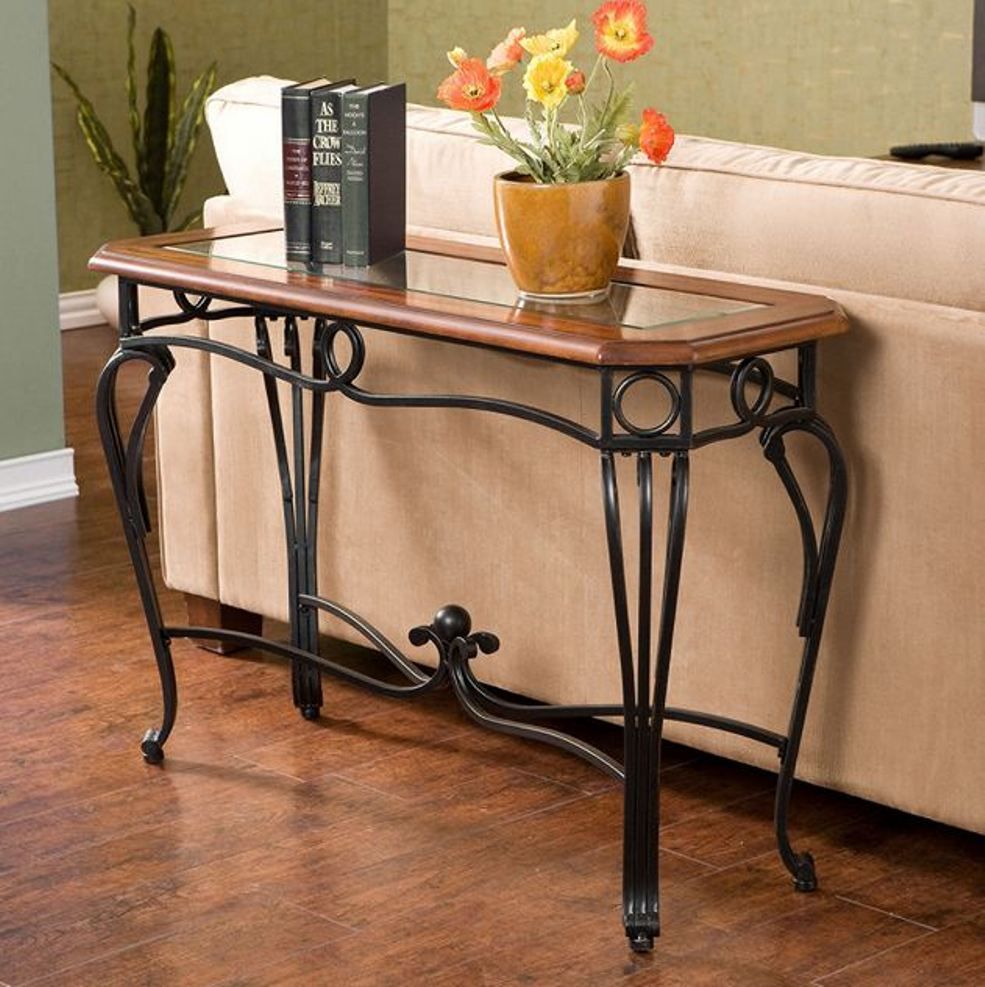Wrought Iron Sofa Table That Will Fascinated You – Homesfeed Intended For Metal Console Tables (View 3 of 20)