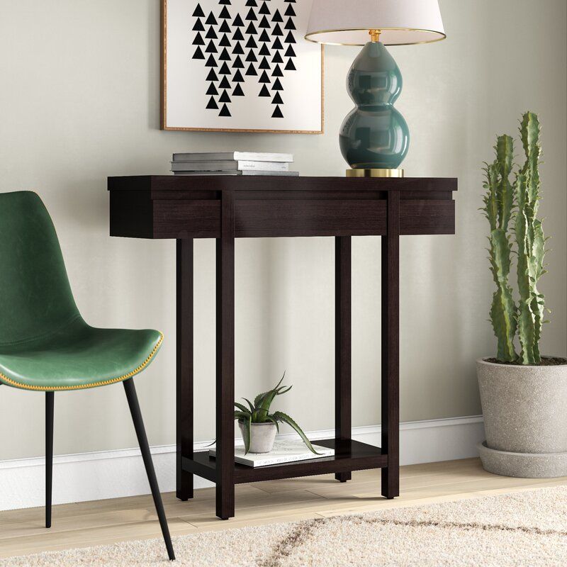 Wrought Studio Sloan Console Table & Reviews | Wayfair With Regard To 1 Shelf Square Console Tables (Photo 1 of 20)