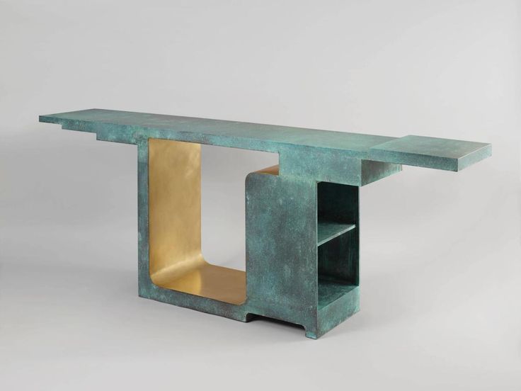 'xiangsheng Console,' An Oxidized And Brushed Bronze Piece With Oxidized Console Tables (Photo 18 of 20)