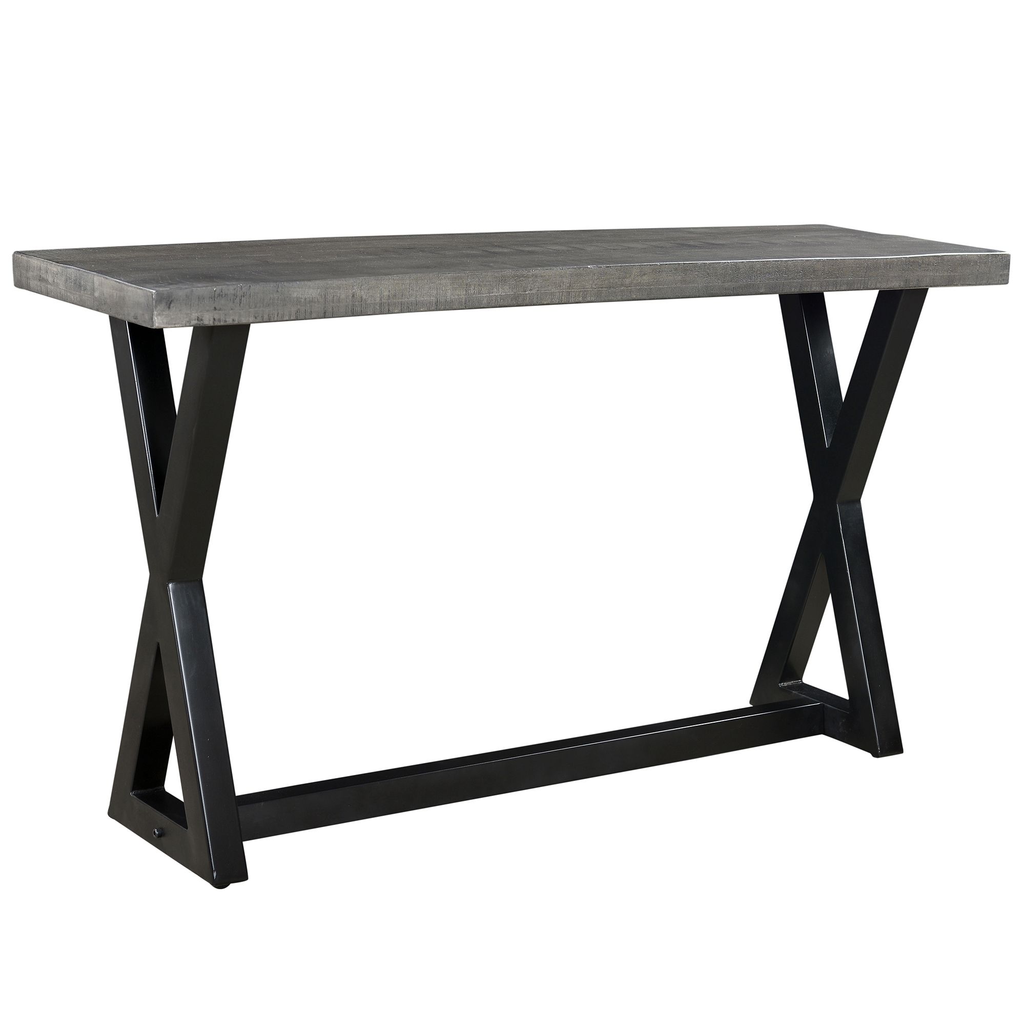 Zax Console Table In Distressed Grey – Aux Merveilles Intended For Metal Console Tables (View 6 of 20)