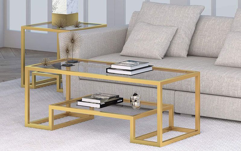 10 Best Gold And Glass Coffee Tables – Homeluf With Glass And Gold Rectangular Desks (View 1 of 15)