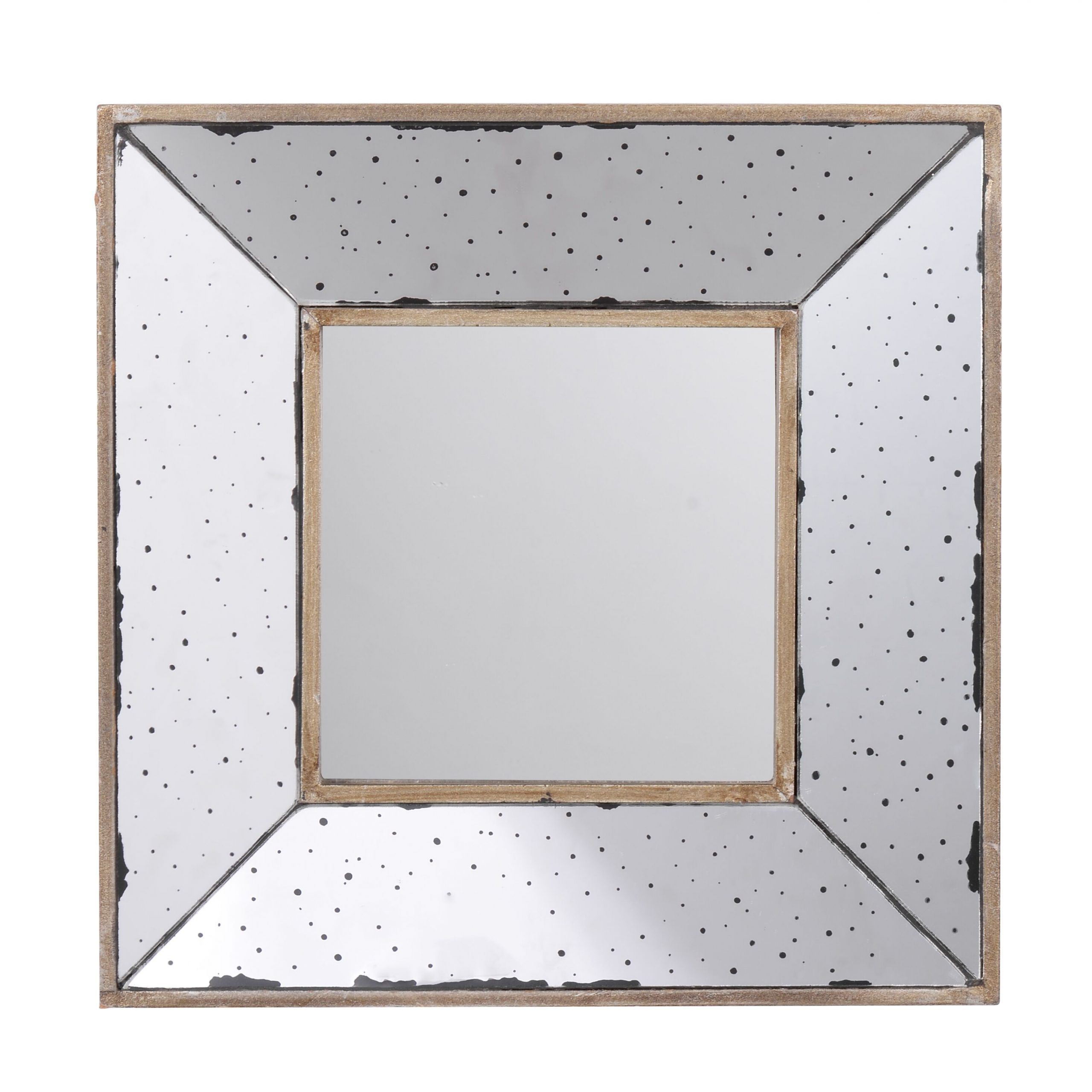12" Polished Silver Finish Framed Small Square Wall Mirror – Walmart Regarding Silver Beaded Square Wall Mirrors (Photo 11 of 15)