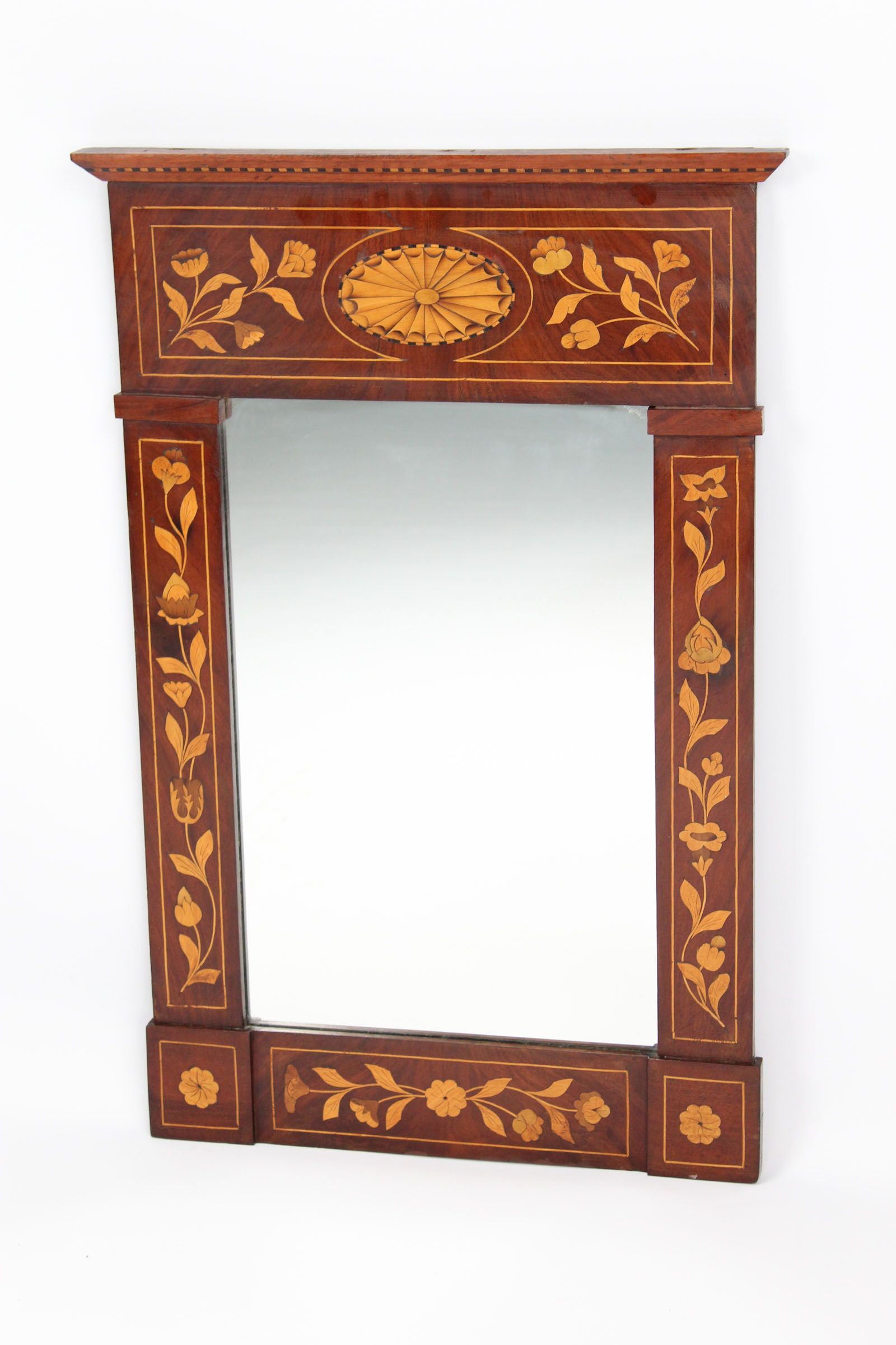 19th Century Dutch Inlaid Mahogany Mirror In Mahogany Accent Wall Mirrors (View 1 of 15)