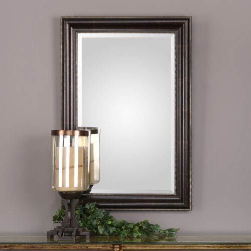 251 First Evelyn Beaded Mirror In Bronze, Traditional | Bellacor Add With Vassallo Beaded Bronze Beveled Wall Mirrors (Photo 9 of 15)