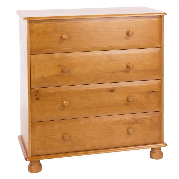 4 Drawer Chest Natural Pine Colour Wooden Storage Children Bedroom Intended For Natural Peroba 4 Drawer Wood Desks (View 3 of 15)