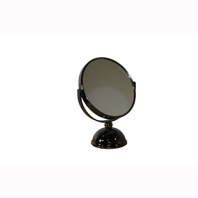 5.5" Diameter Chrome Make Up Mirror, X3 Magnification, Black Finish | Ebay With Single Sided Chrome Makeup Stand Mirrors (Photo 13 of 15)