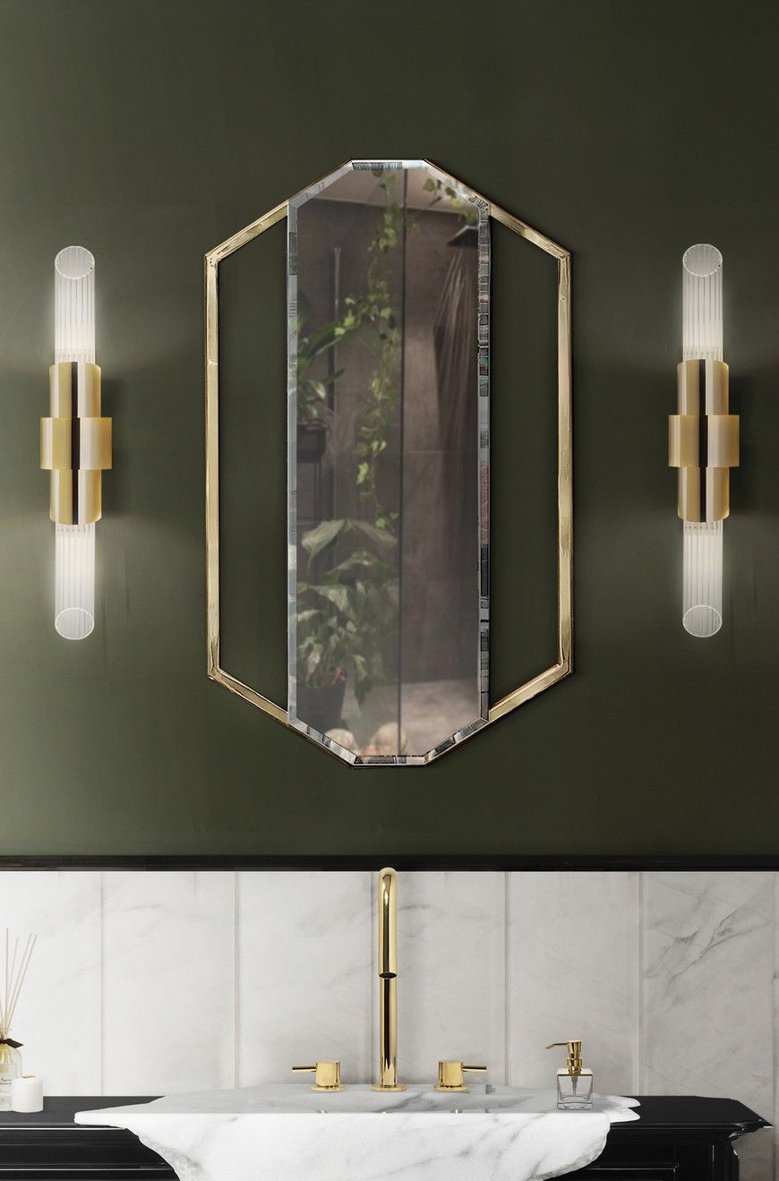 5 Gold Accented Wall Mirrors To Enhance Your Luxury Bathroom Decor With Regard To Gold Led Wall Mirrors (View 7 of 15)