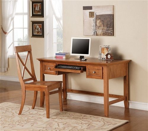 54" Premium Writing Desk In Oak With Oak Computer Writing Desks (View 7 of 15)