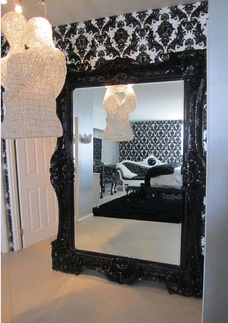 8072 Black 7 Feet Baroque High Gloss Mirror | This Wall Mirr… | Flickr With Regard To High Wall Mirrors (View 15 of 15)