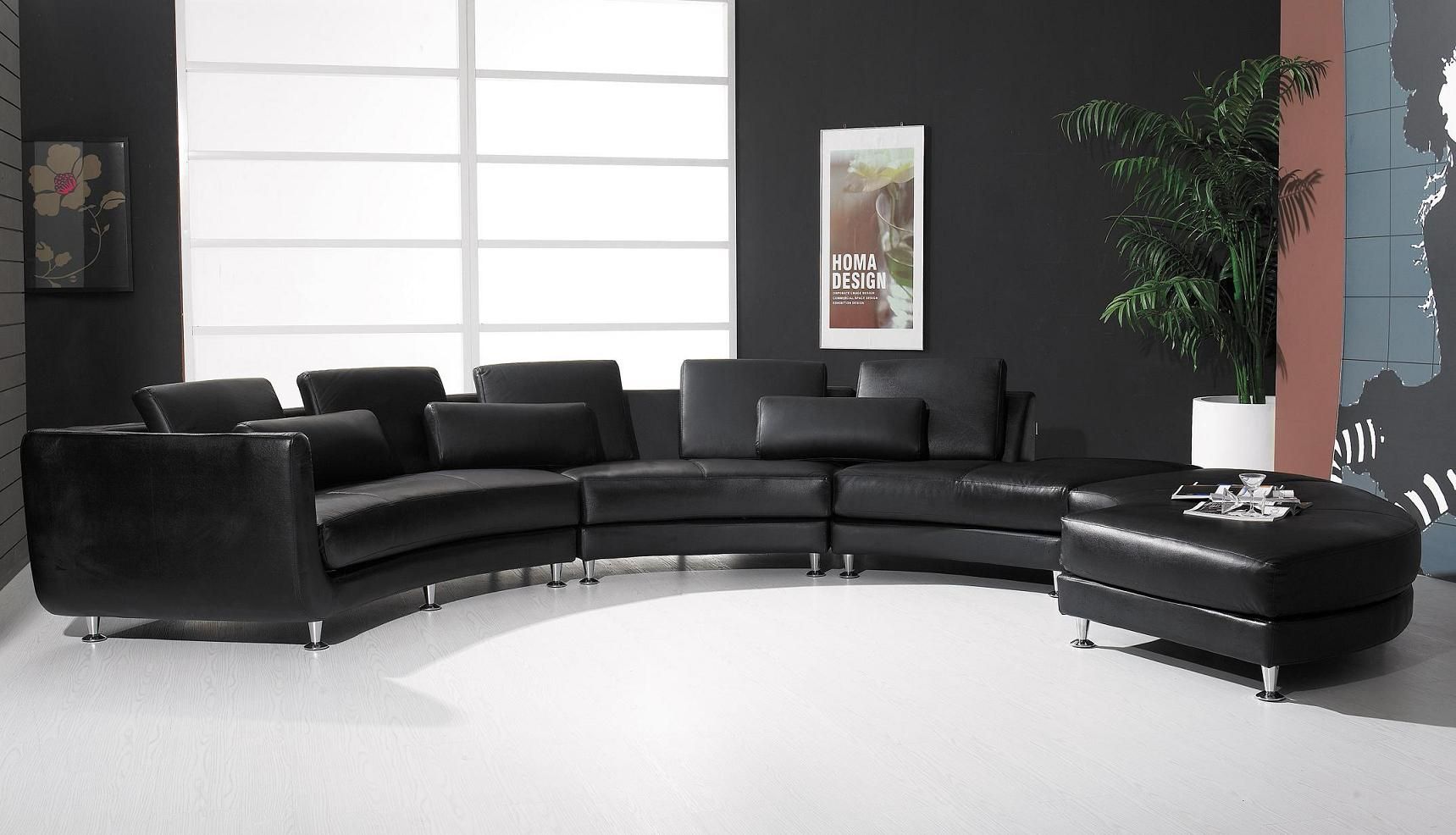 A94 – White Leather Sectional Sofa Set | Black Design Co Regarding Wide Palermo Tobacco L Shaped Desks (View 10 of 15)
