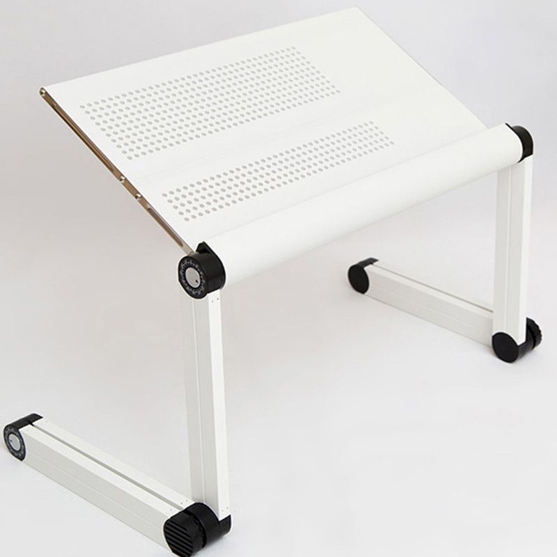 Adjustable 360 Degree Portable Folding Metal Desk Stand Laptop Computer With White Adjustable Laptop Desks (View 12 of 15)